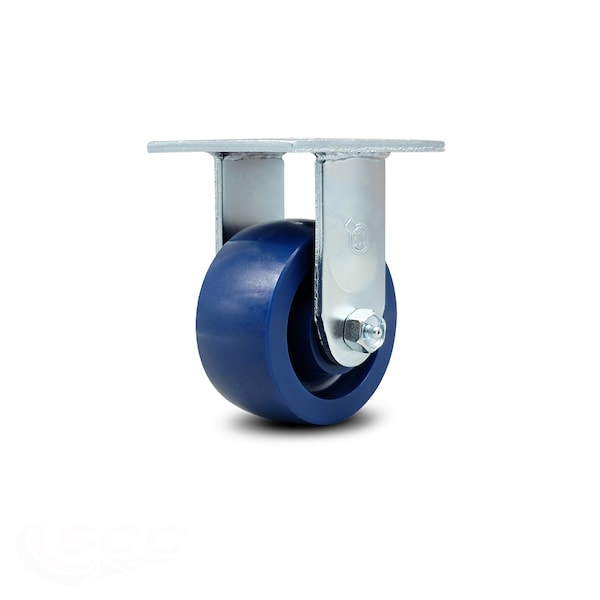 4 Inch Solid Polyurethane Wheel Rigid Caster with Roller Bearing